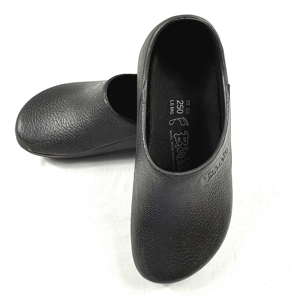 Birki's Super Birki Black Clogs Professional Work Shoes Women 8 Men 6 EU 39